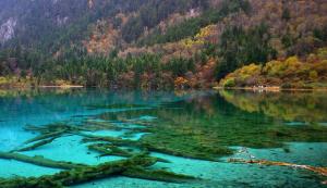 crystal lake in Jiuzhai valley